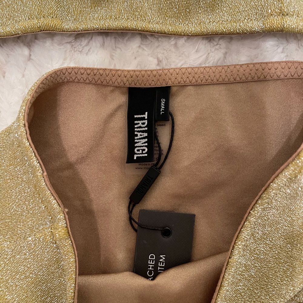 Triangl Kate Swimsuit Gold bottom only